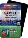 Magnetic Business Card Real Estate Football Schedules  |Realtor Tools